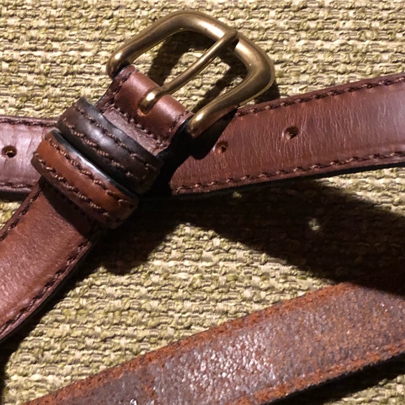 Leather belt brass buckle size 32 - Picture 6 of 8